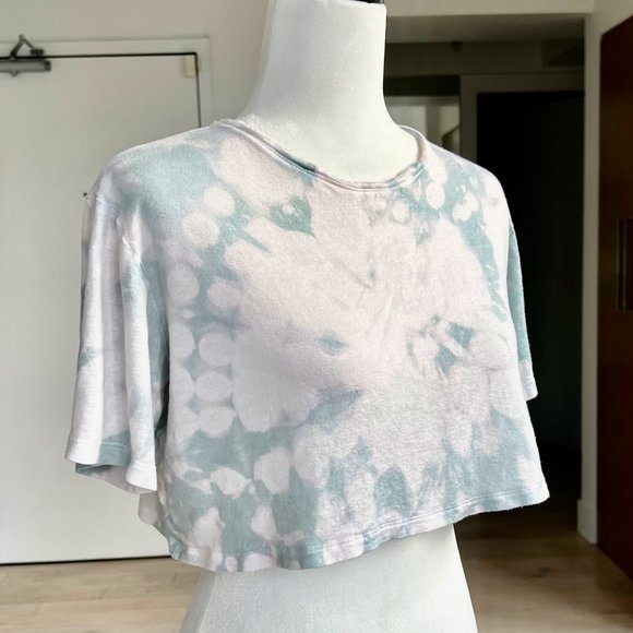 ✨Upcycled | Aritzia Babaton Tie-Dye Crew Neck Relaxed Crop Top | Small - Picture 3 of 12